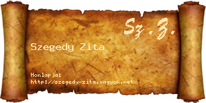 Szegedy Zita névjegykártya